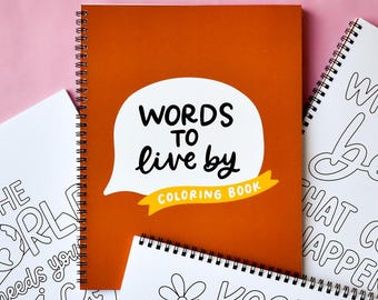 Adult Coloring Book Inspirational Easter Gifts For Adults - Coloring Pages For Stress Relief | Words To Live By Coloring Sheets - 8.5x11 in