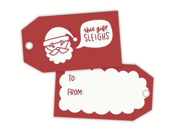 This Gift Sleighs Gift Tags Cute Christmas Gift Tags for Presents