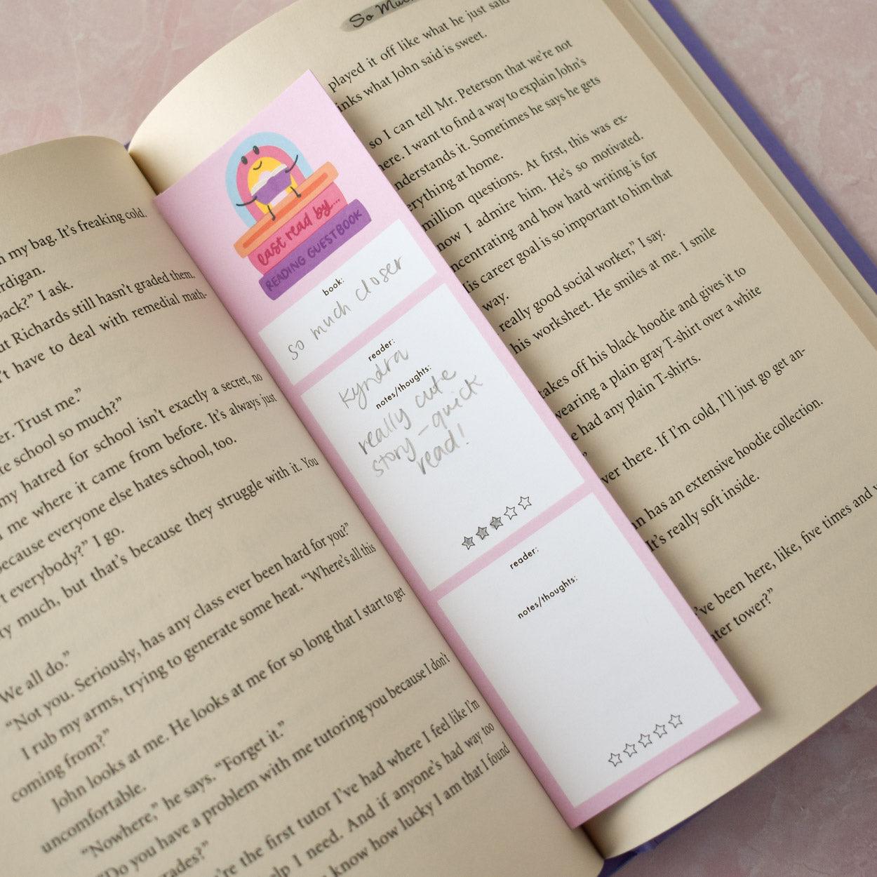 Last Read by Bookmark Notepad Best Book Club Supplies - Writable ...