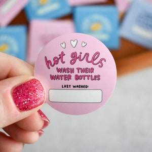 Dry/Wet Erase Sticker Hot Girls Wash Their Water Bottles Last Washed Sticker Unique Stickers for Water Bottle Funny Gift for Her image 2