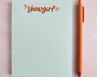 From The Desk of a Showgirl Notepad | TS Stationery Gift for Her