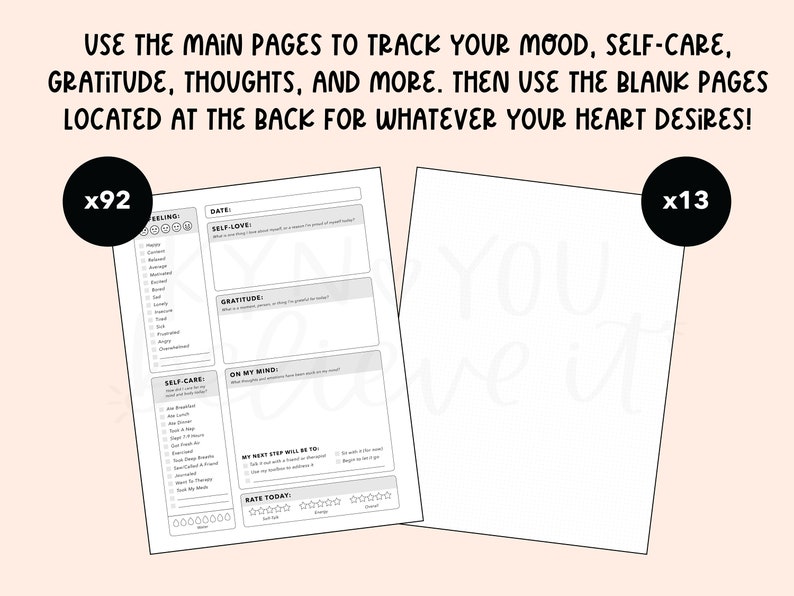 Mental Health Journal Silly Little Journal Daily Check-In for Mental Wellness Therapy Journal with Coloring Sheets More image 4