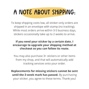 A note about shipping