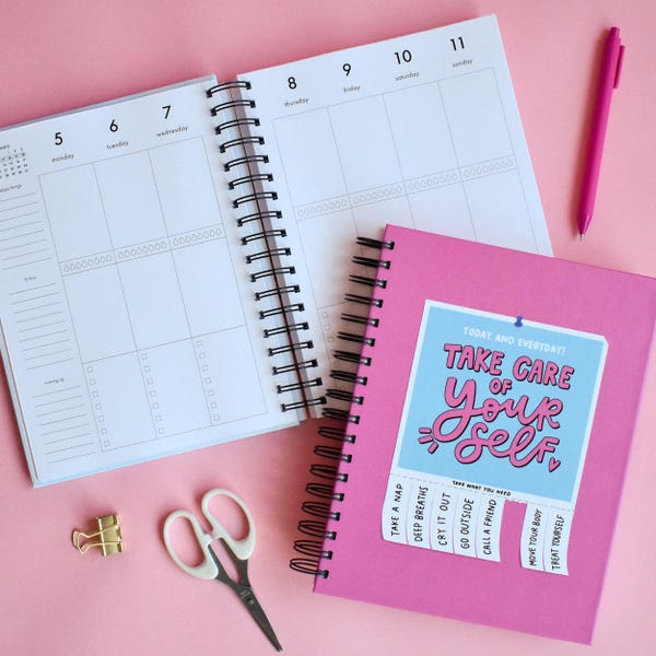 Take Care of Yourself 2026 Planner | Weekly Calendar with Check-Ins, Habit Trackers and More!