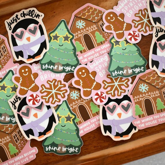 elfbar nachfüll pod läuft aus Baking Spirits Bright Sticker | Christmas Cookie Vinyl Decal for Laptops  and Water Bottles