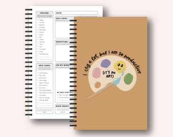 Cry A Lot / Productive Mental Health Journal - Anxiety and Therapy Journal With Mood Tracker - Guided OCD Workbook - Self Care Daily Planner