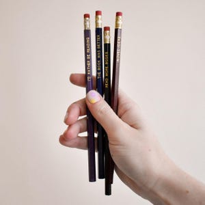 Book Lover Pencil Pack | Bookish Gold Foil Stamped Set of 4 Bild 4