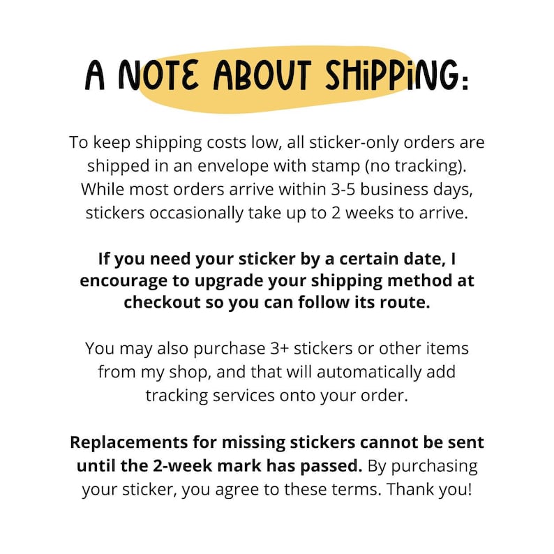 A note about shipping