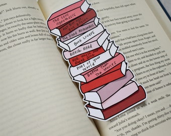 Book Stack Bookmark | Book Tracker Bookmark | Yearly Reading Tracker for Book Lovers | Classroom Bookmarks | Gift for Librarian and Students