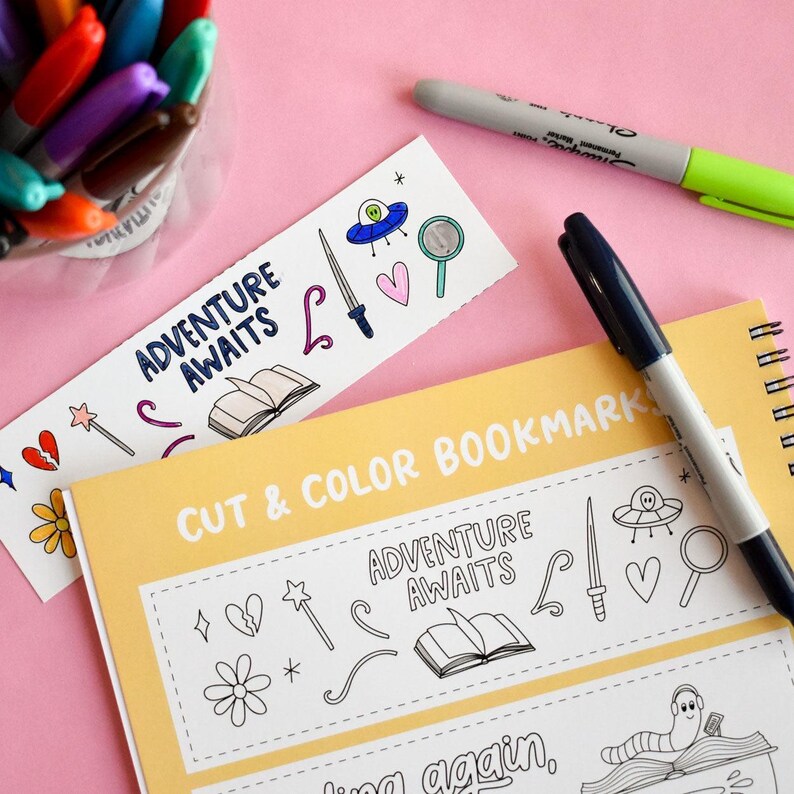 Bookish Coloring Book For Adults and Teens - Book Lover Gift - Cute Coloring Pages Self Care Gift - Novel Coloring Book - 8.5x11 in image 4