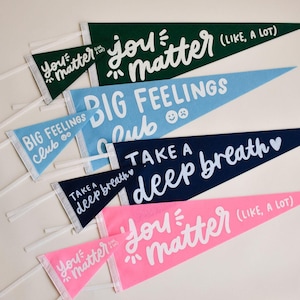 You Matter Pennant Flag For Classroom Decor - Green Mental Health Banner for School Counselor Office Decor-Back To School Gift or Dorm Decor image 6