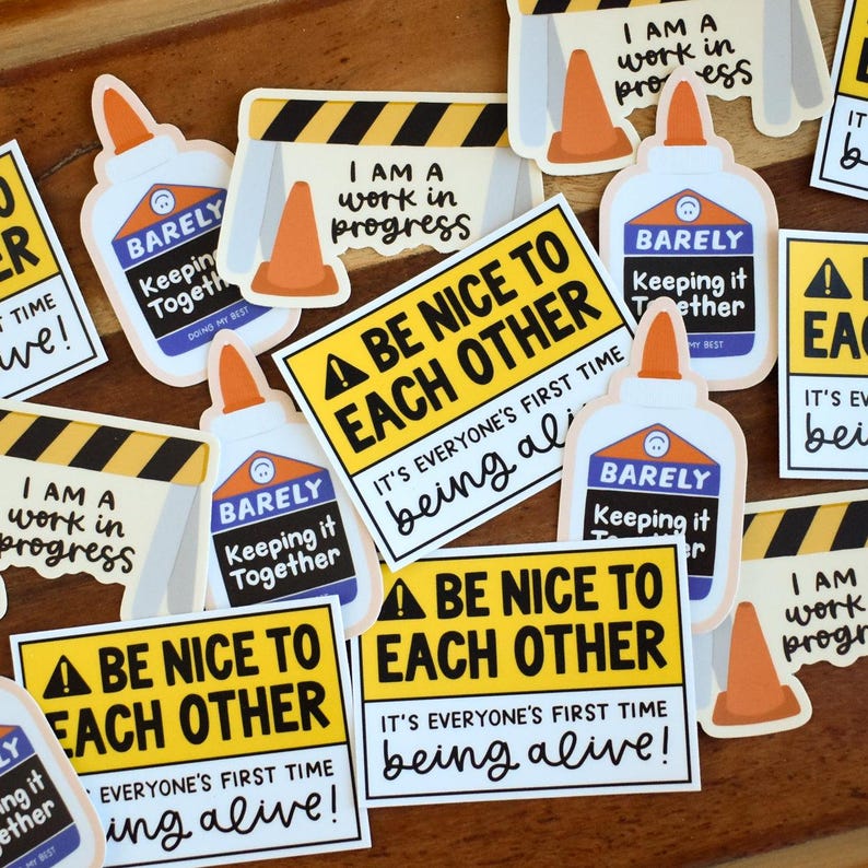 Barely Keeping It Together Sticker Funny Gift For Her - Sarcastic Sticker For Laptop - Adult Humor Decals For Water Bottle or Planner image 2