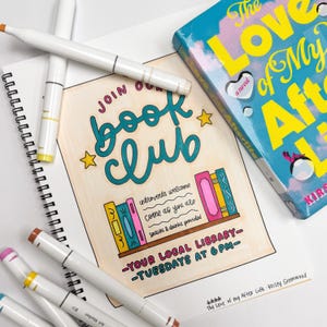 Bookish Coloring Book For Adults and Teens - Book Lover Gift - Cute Coloring Pages Self Care Gift - Novel Coloring Book - 8.5x11 in image 8