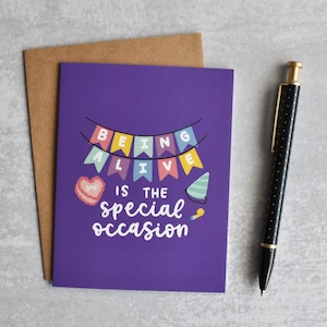 Être en vie est la carte pour une occasion spéciale | Jolie carte d'anniversaire pour amis, partenaire | Carte de remerciement
