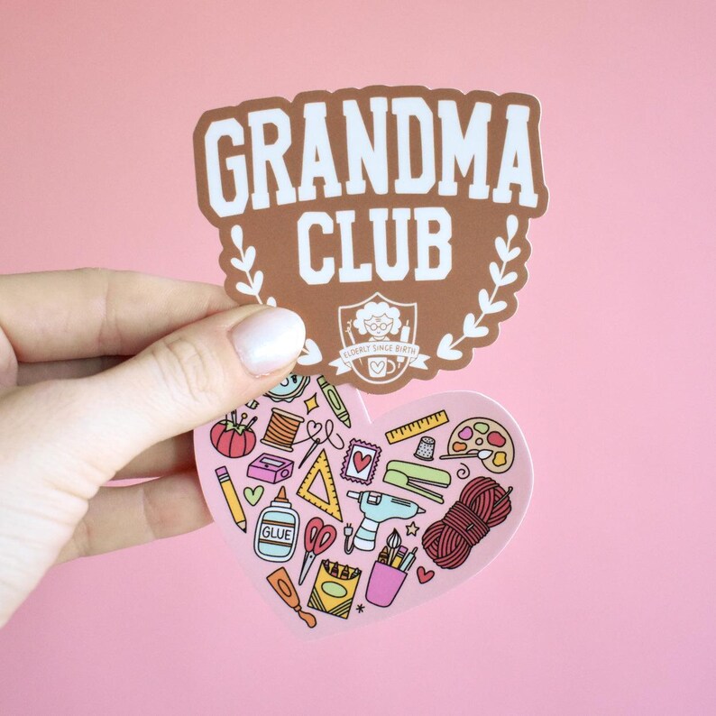 Crafting Heart Sticker Cute Stationery Gift For Her - Girly Pink Stickers Scrapbooking Decal Gift - Journal Sticker Best Art Teacher Gift image 4