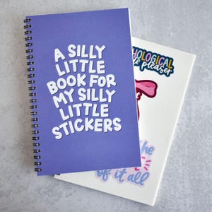 Silly Little Reusable Sticker Book - Sticker Collecting Album Best Birthday Gift For Her - Sticker Release Liner Book Unique Teacher Gifts immagine 1