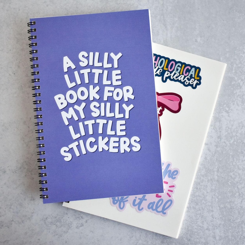 Silly Little Reusable Sticker Book - Sticker Collecting Album Best Birthday Gift For Her - Sticker Release Liner Book Unique Teacher Gifts immagine 1