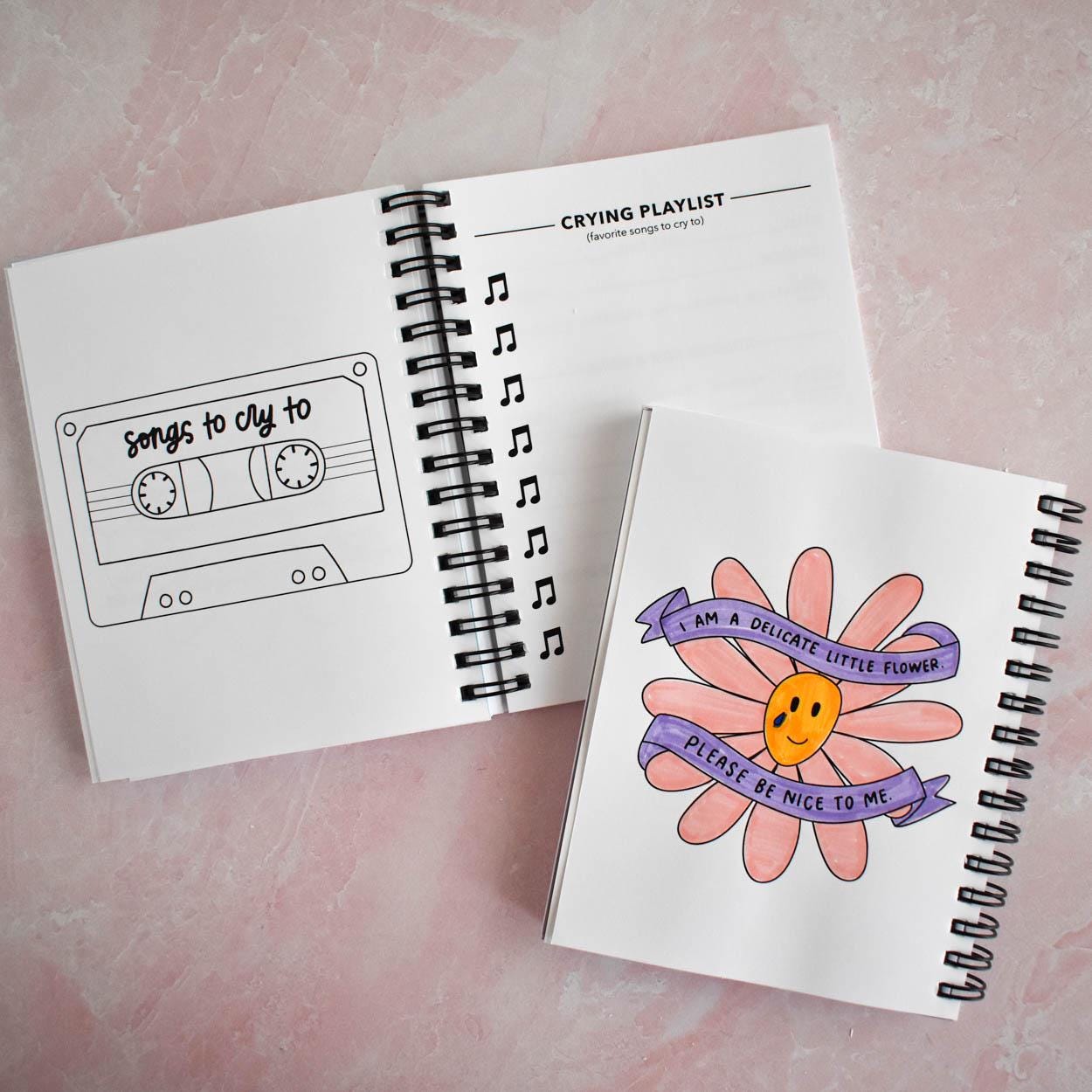 Journal Crying Cry A Lot / so Productive Crying Log | Mini Daily Undated Journal for ...
