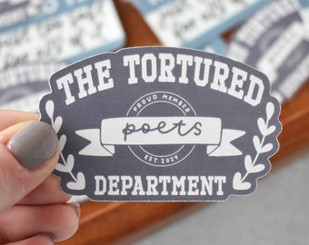 Poetry Department Sticker | TTPD University Style Sticker | Cute Sticker for Laptop, Water Bottles, Journals