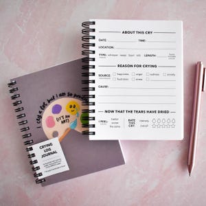 Mini Crying Journal Daily Emotions Tracker Notebook - Crying Log And Feelings Tracker for Anxiety & Stress Relief | Cry A Lot So Productive