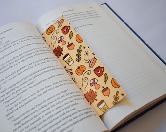 Fall Pattern Bookmark | Double-Sided Seasonal Print with Autumn Colors