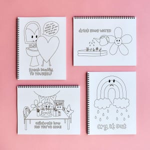 Self Care Coloring Book for Adults - Mental Health and ADHD Coloring Pages Back To School Gift - Coloring Pages For Teens - 8.5x11 inches image 4