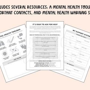 Mental Health Journal I'll Unpack This In Therapy Daily Check-In for Mental Wellness Therapy Journal with Coloring Sheets More image 5