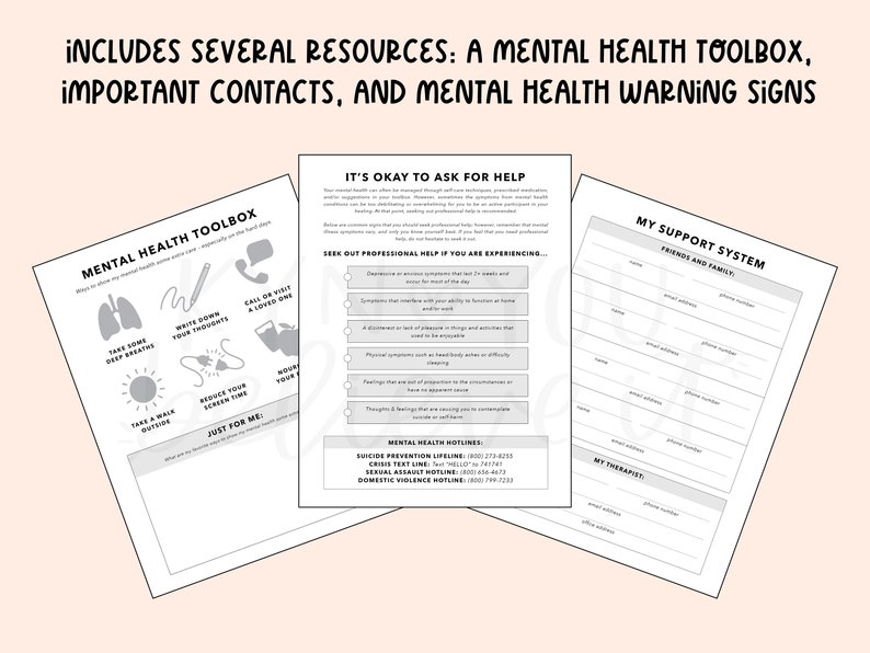 Mental Health Journal I'll Unpack This In Therapy Daily Check-In for Mental Wellness Therapy Journal with Coloring Sheets More image 5