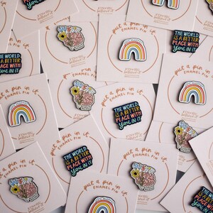 You Matter Pin Mental Health Enamel Pin - Cute Rainbow Pin For Mental Health Awareness Month - School Counselor or Teacher Pins For Lanyard image 3
