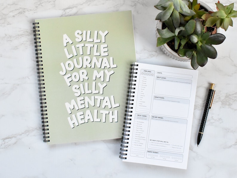 Mental Health Journal Silly Little Journal Daily Check-In for Mental Wellness Therapy Journal with Coloring Sheets More A Silly Little Journal - daily self-care practices