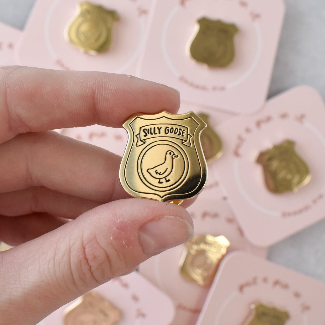 Silly Goose Badge Pin | Funny Enamel Pin for Backpack and Lanyards | Cute Gift for Her | Funny Animal Pin