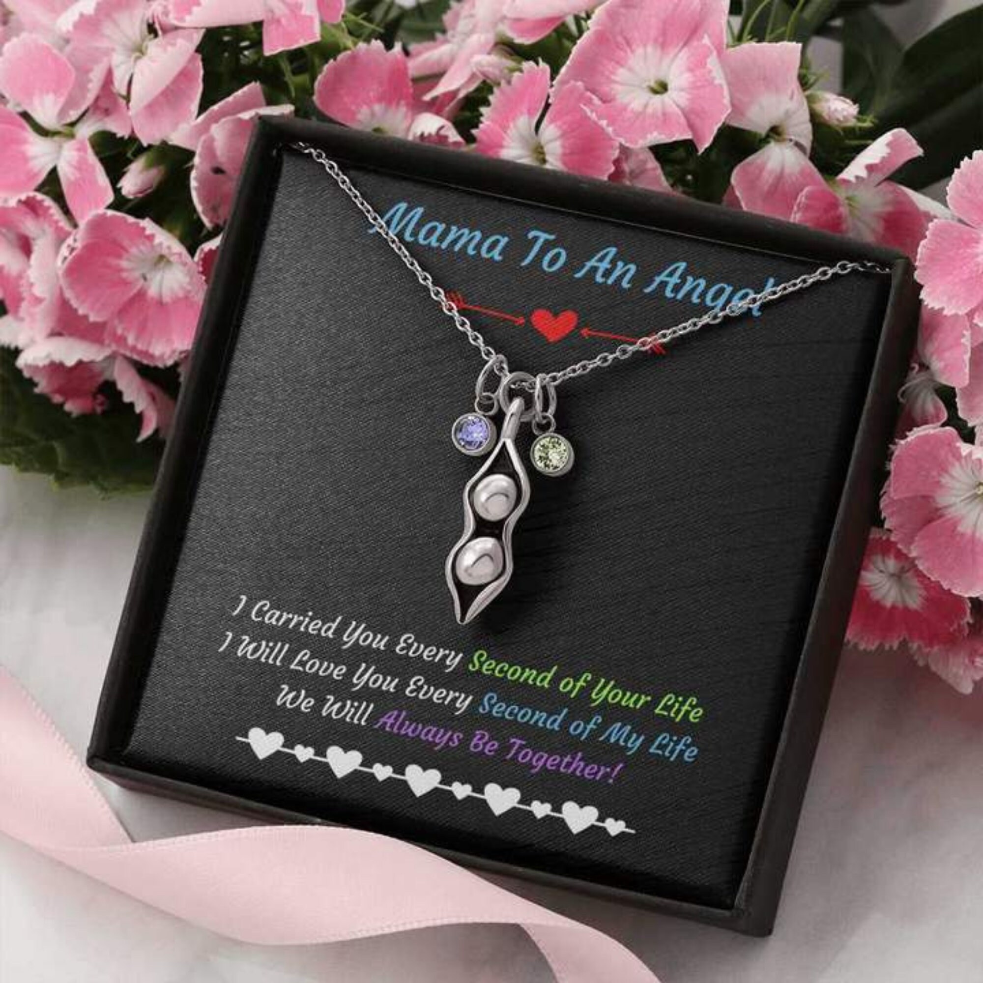 Sympathy Gift for Miscarriage, Birthstone Necklace, Miscarriage
