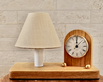 Limited Handmade Touch Lamp with Quartz Clock