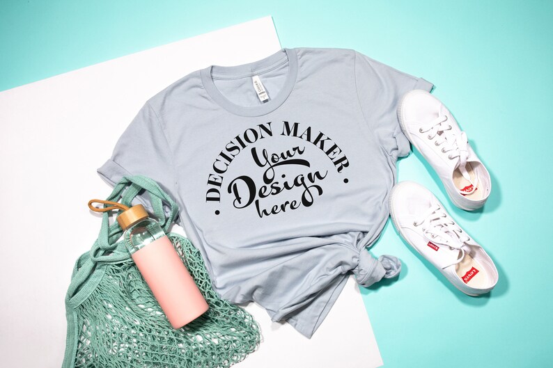 Download Light Blue Bella Canvas 3001 Mockup Light Blue Unisex T-shirt | Etsy