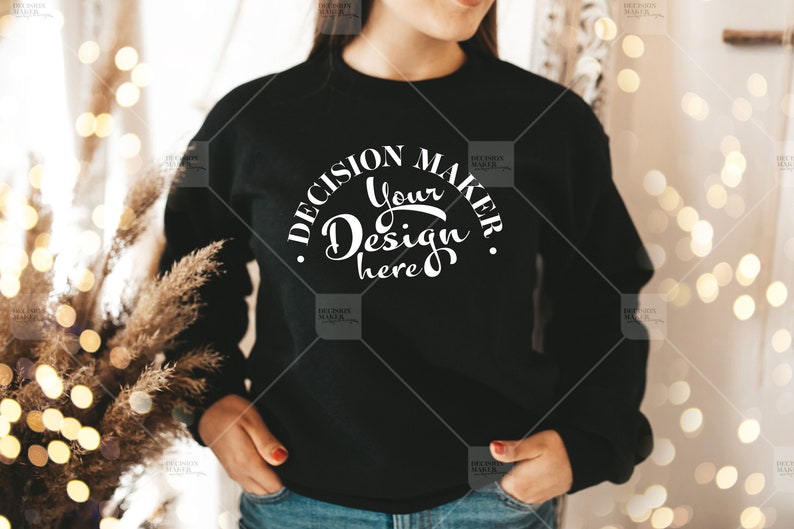 Download 18000 Gildan Black Heavy Blend Mockup Flat Lay Sweatshirt ...