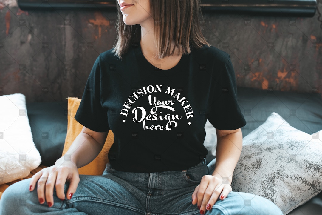 Black Bella Canvas 3001 Mockup Black Unisex T-shirt Mock Up - Etsy