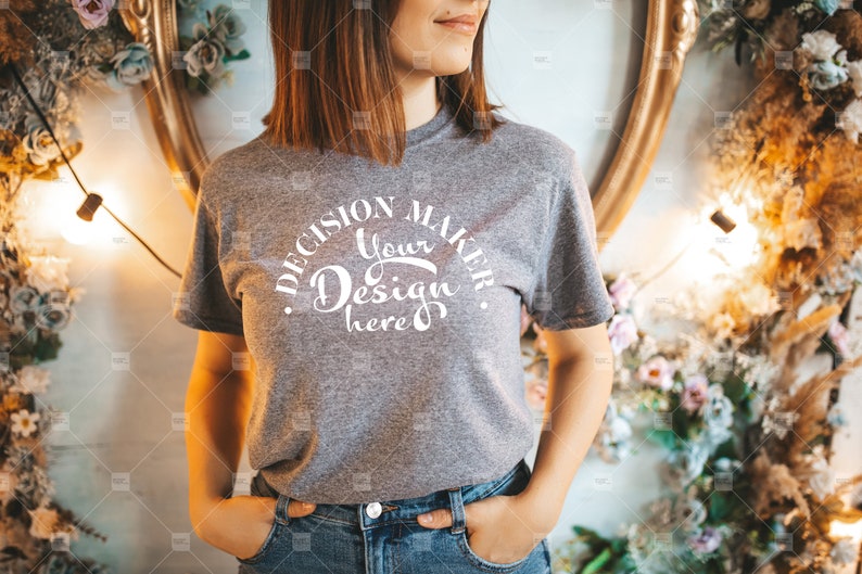 Download Graphite Heather Gildan 5000 Mockup Unisex T-shirt Mock Up ...