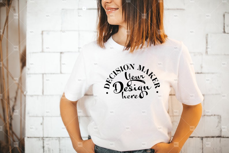 Download White Bella Canvas 3001 Mockup White Unisex T-shirt Mock ...