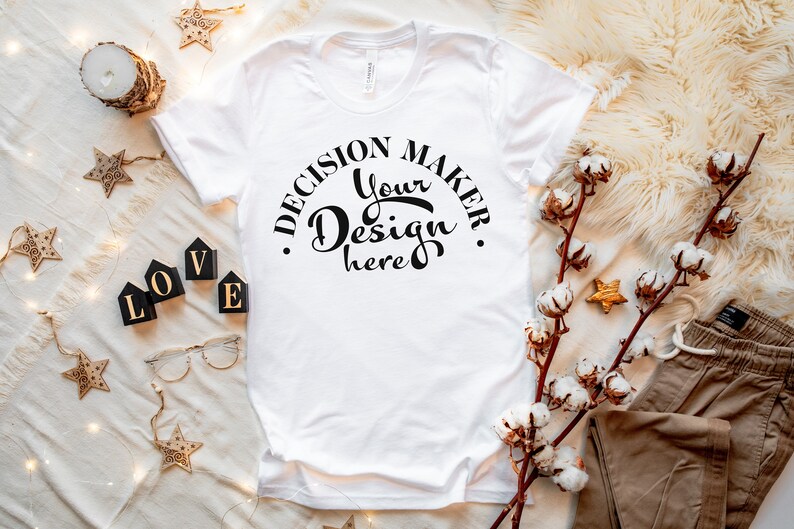 Download Bella Canvas 3001 White Mockup White Unisex T-shirt Mock Up | Etsy