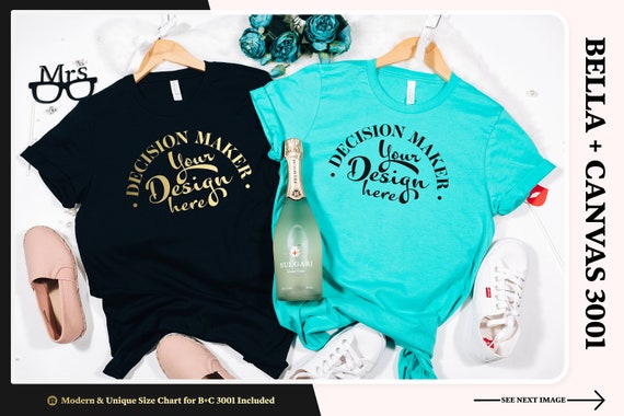 Bella Canvas 3001 Black Teal Mockup Unisex T Shirt Mock Up Etsy