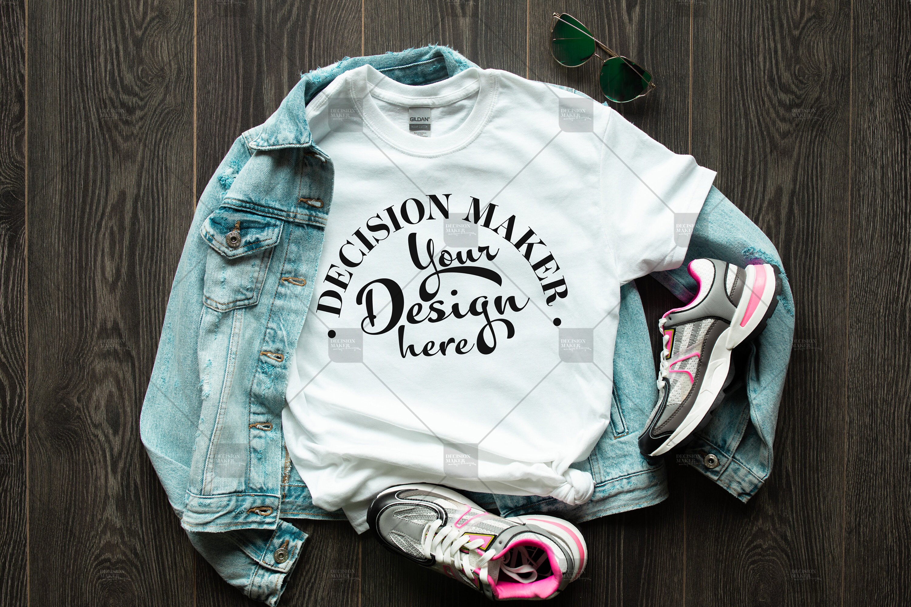Download White Gildan 5000 Mockup White Unisex T-shirt Mock Up | Etsy