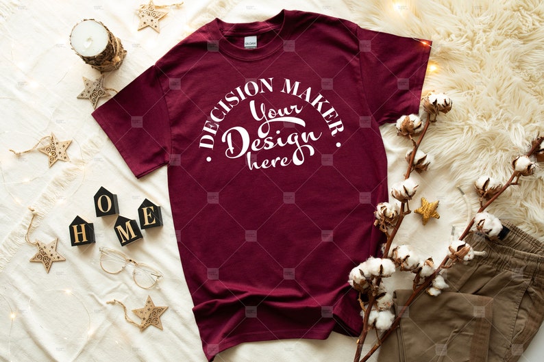 Download Maroon Gildan 5000 Mockup Maroon Unisex T-shirt Mock Up | Etsy