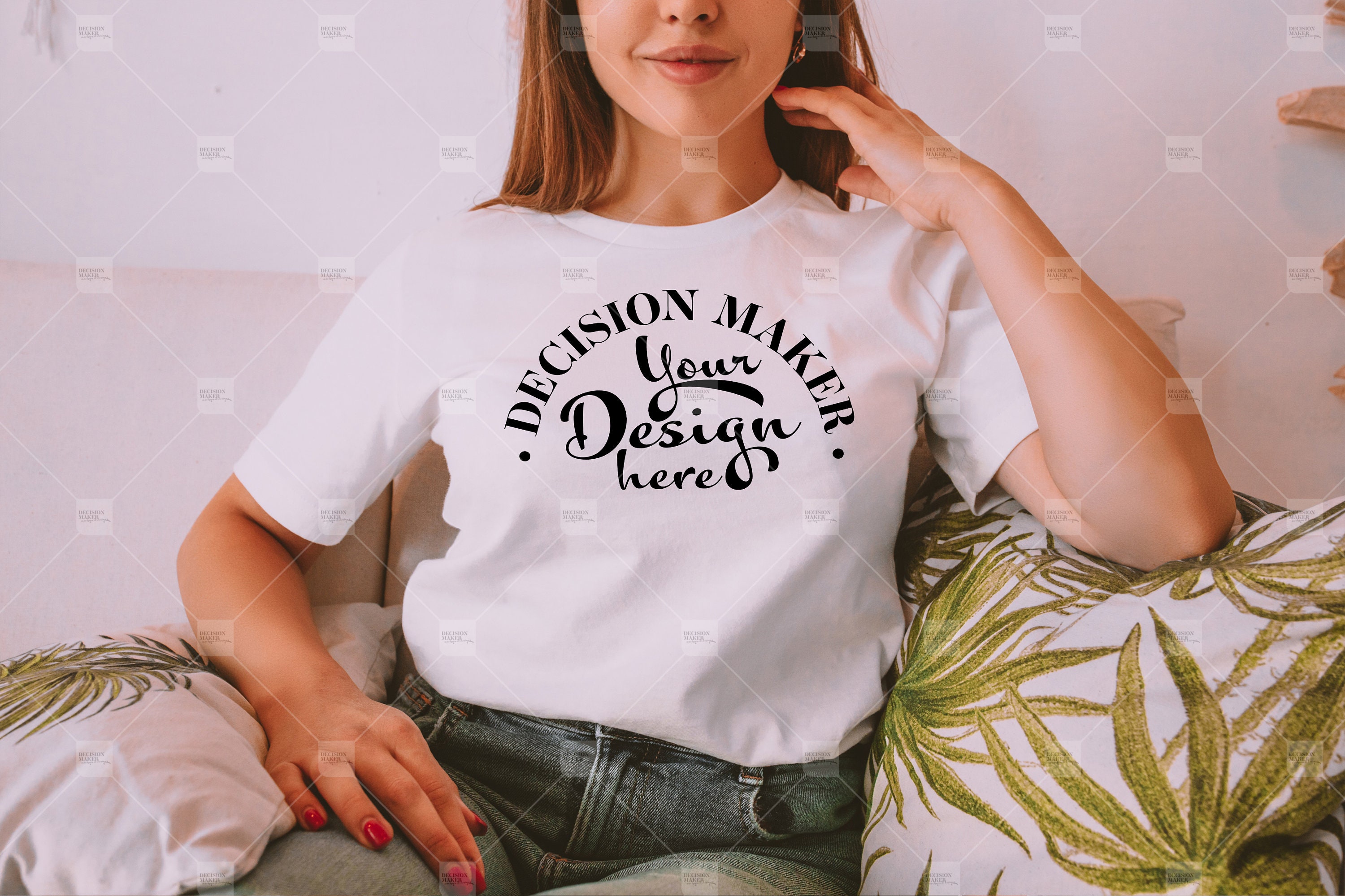 White Bella Canvas 3001 Mockup White Unisex T-shirt Mock Up | Etsy