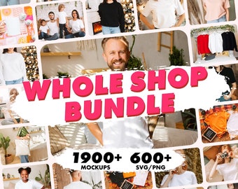 Whole Shop Mockup Bundle, Entire Shop Bundle, Bella Canvas Bundle, Gildan Bundle, Comfort Colors Bundle, Male Bundle, Men Mockup Bundle