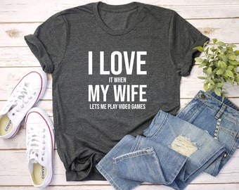 I Love Heart My Wife Funny Novelty Tops T-Shirt Womens tee TShirt 