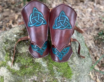 Leather arm guards bracers armor accessories Celtic Viking