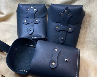 Leather belt pouches