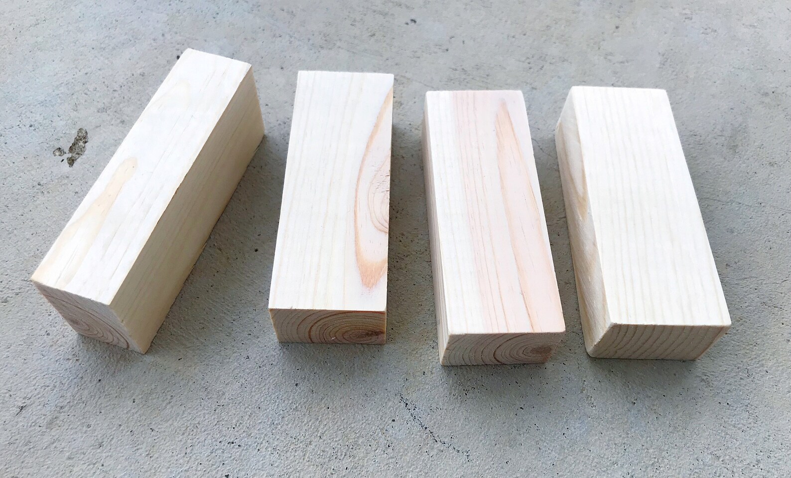 Small Blank Wooden Rectangle Blocks Unfinished Wood Blocks Etsy