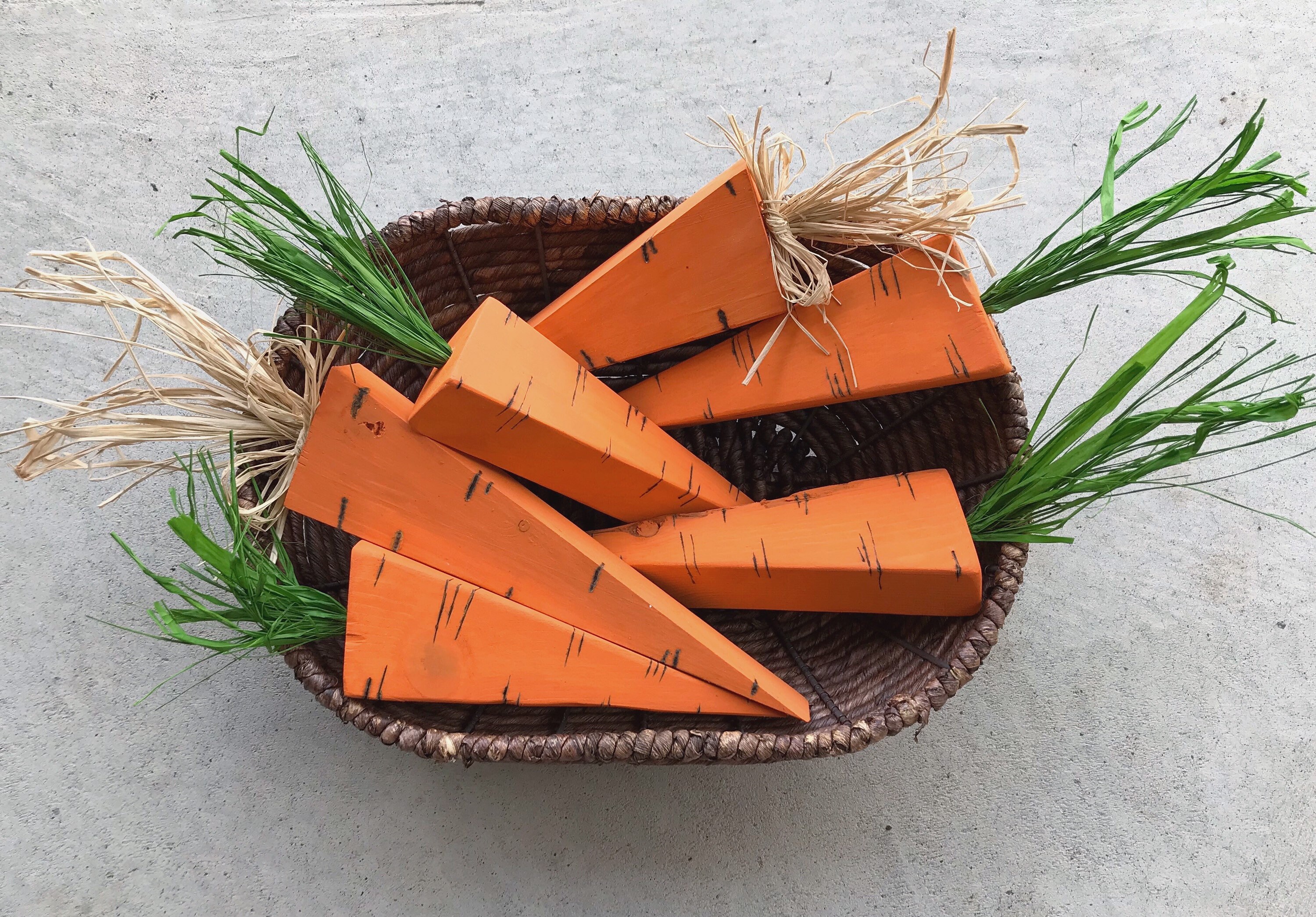 Wooden Carrots Easter carrots decor Farmhouse Easter rustic Etsy