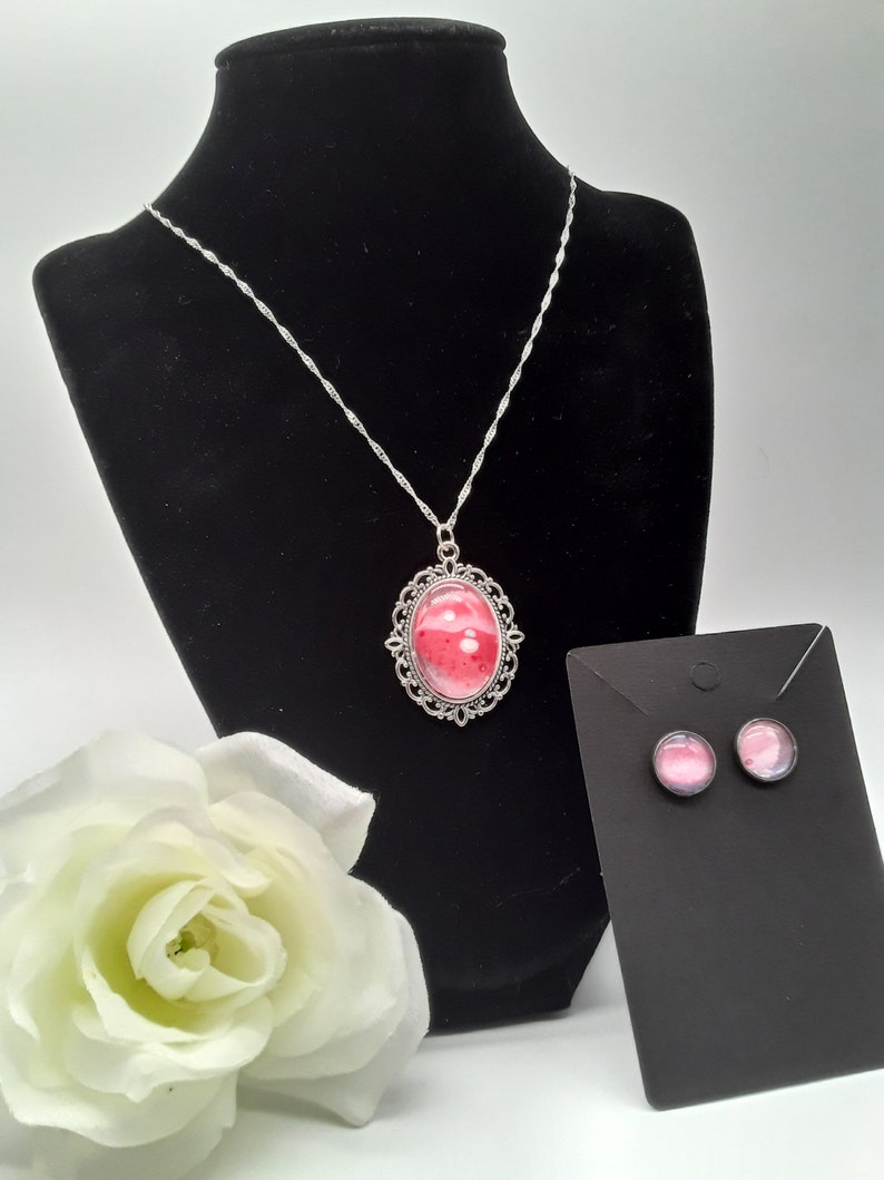 Cabochon necklace set #132